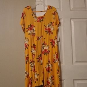 Yellow floral sun dress